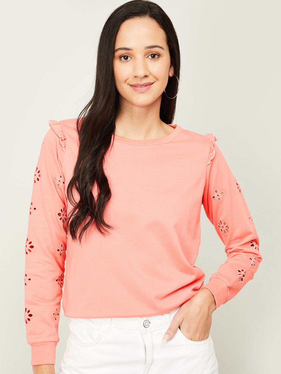 

Fame Forever by Lifestyle Women Coral Sweatshirt