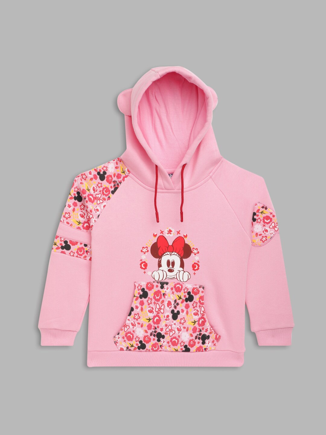 

Blue Giraffe Girls Pink Printed Hooded Sweatshirt