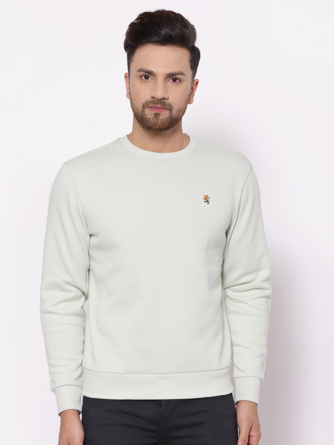 

Red Tape Men Mint Green Ribbed Sweatshirt