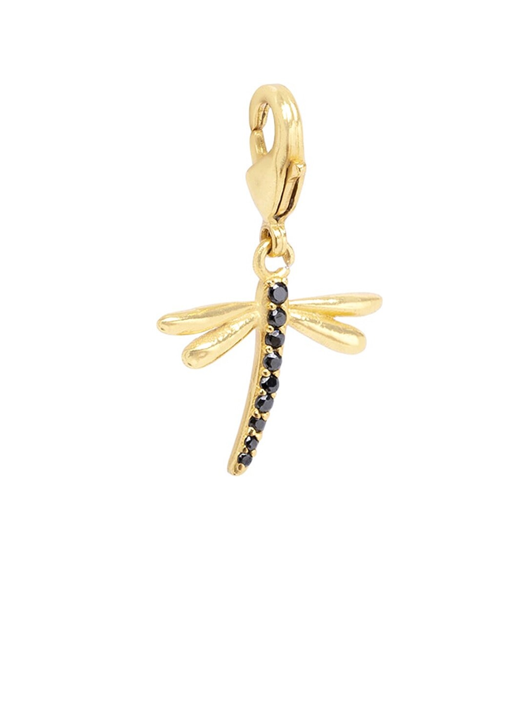 

March by FableStreet Gold-Toned & Black Dragonfly Charm
