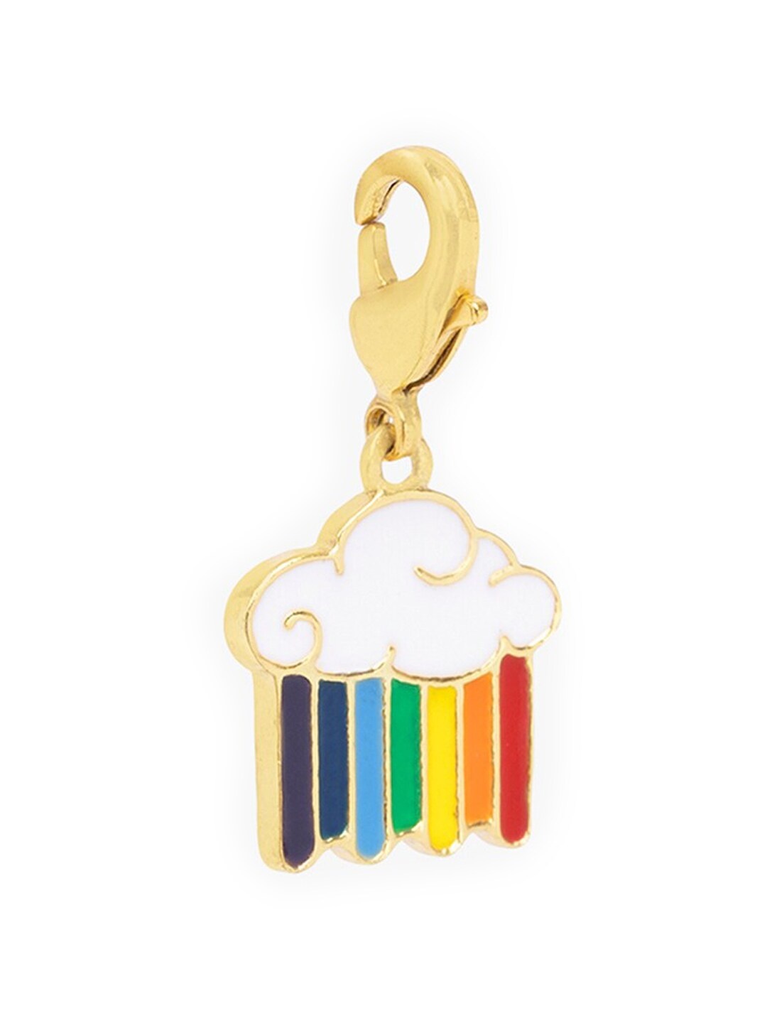 

March by FableStreet Women White & Blue Rainbow Necklace Charm
