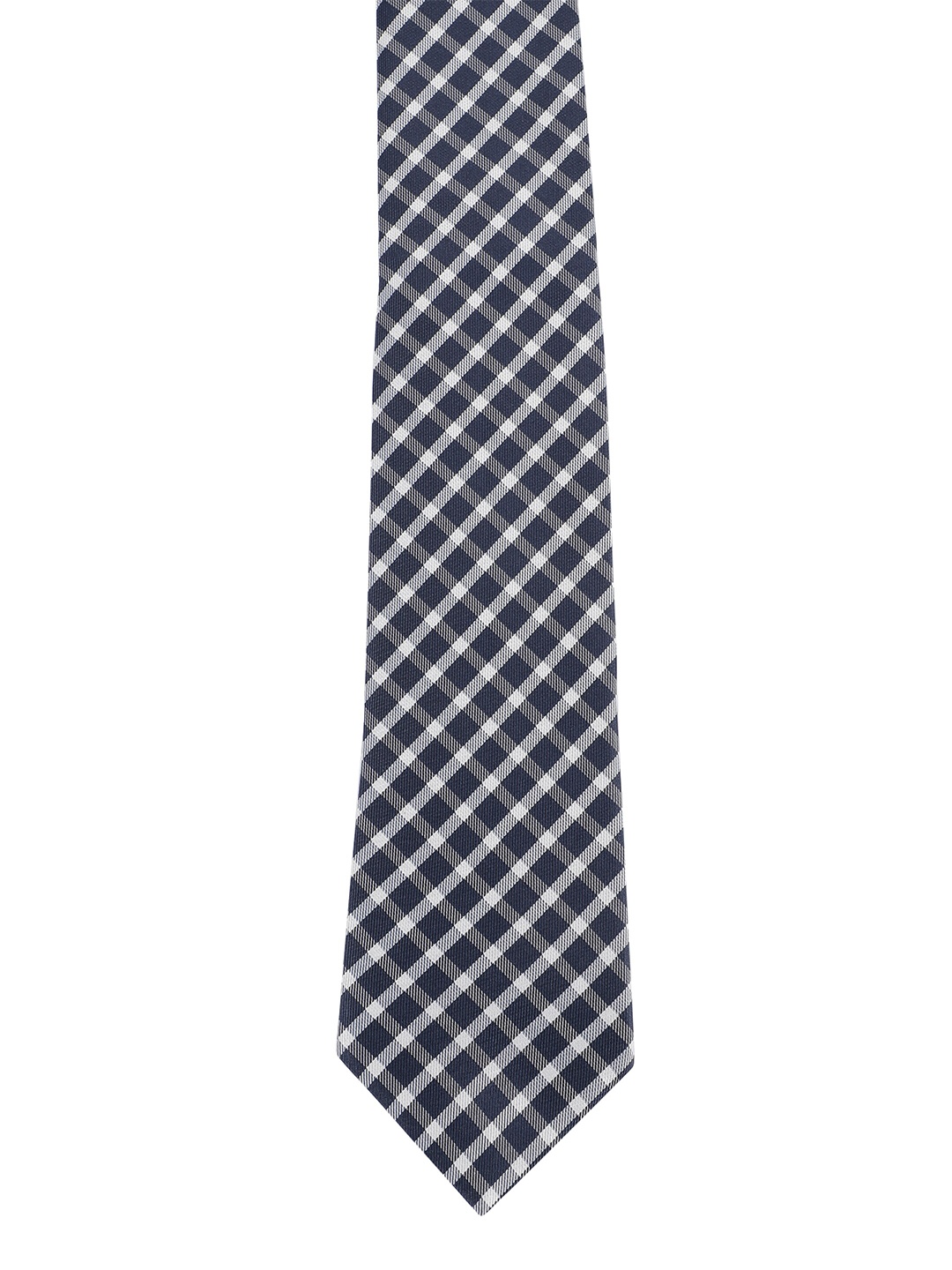 

Alvaro Castagnino Men Blue & White Checked Broad Tie