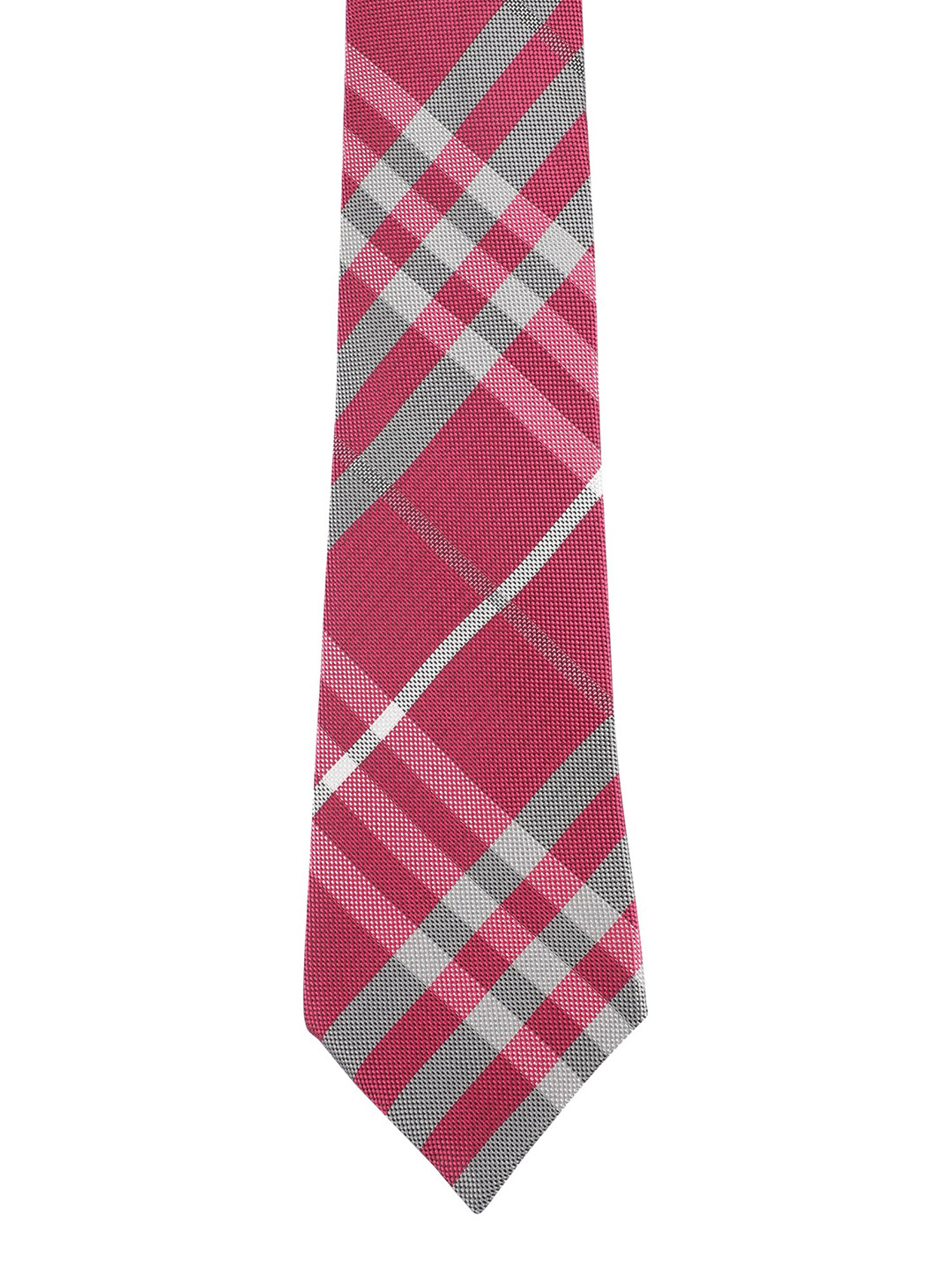 

Alvaro Castagnino Men Red & White Checked Broad Tie