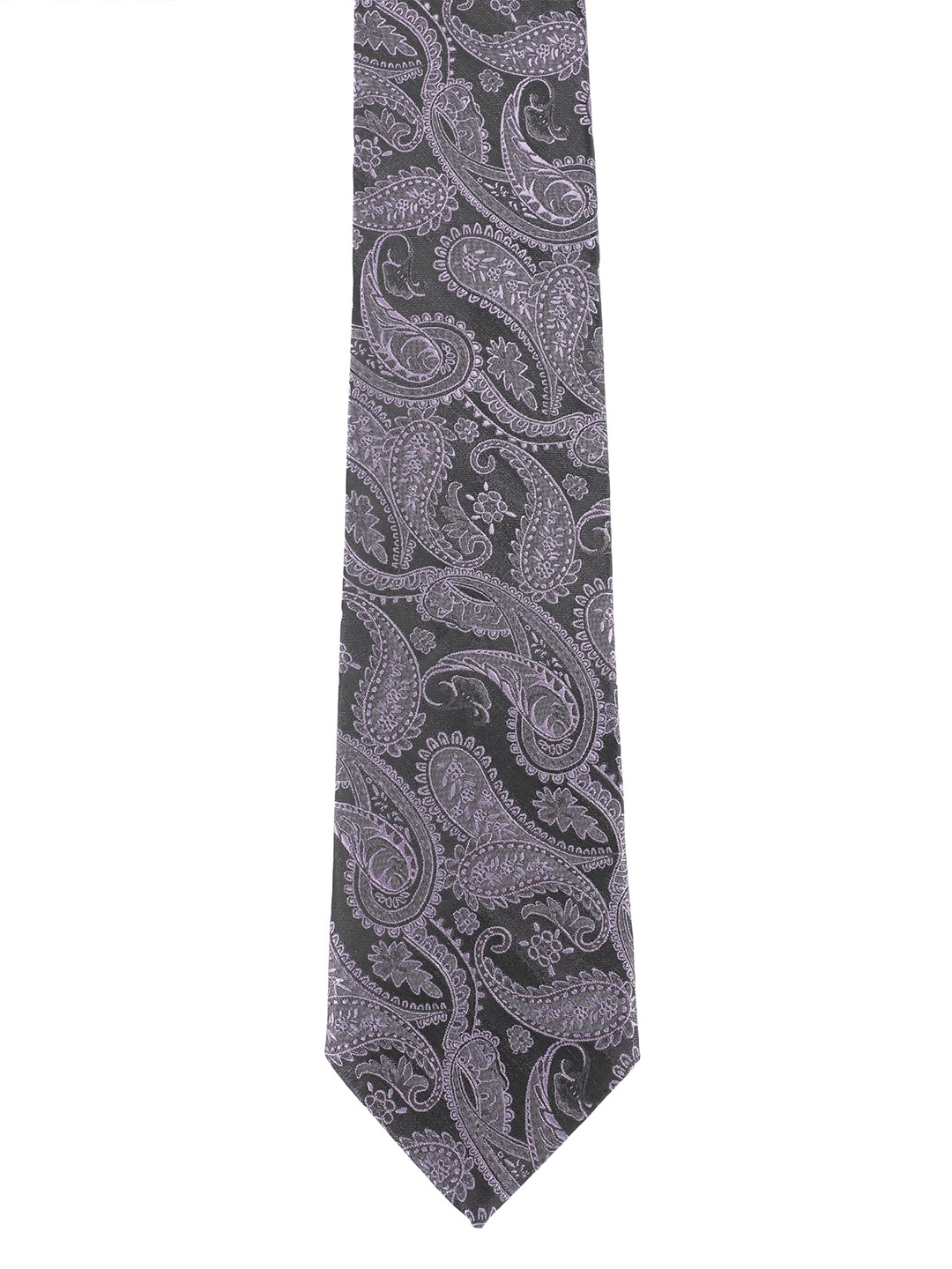 

Alvaro Castagnino Men Black & Grey Printed Skinny Tie