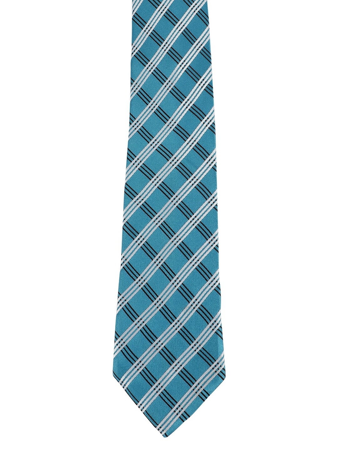 

Alvaro Castagnino Men Blue & White Checked Broad Tie