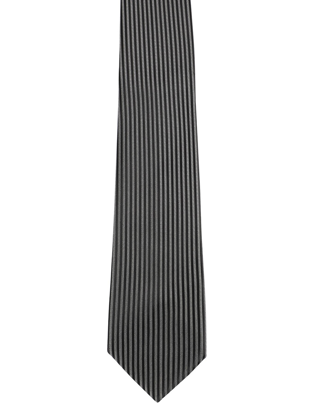 

Alvaro Castagnino Men Black & Beige Vertical Striped Broad Tie