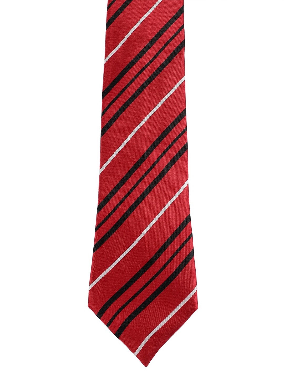 

Alvaro Castagnino Men Red & Black Striped Skinny Tie