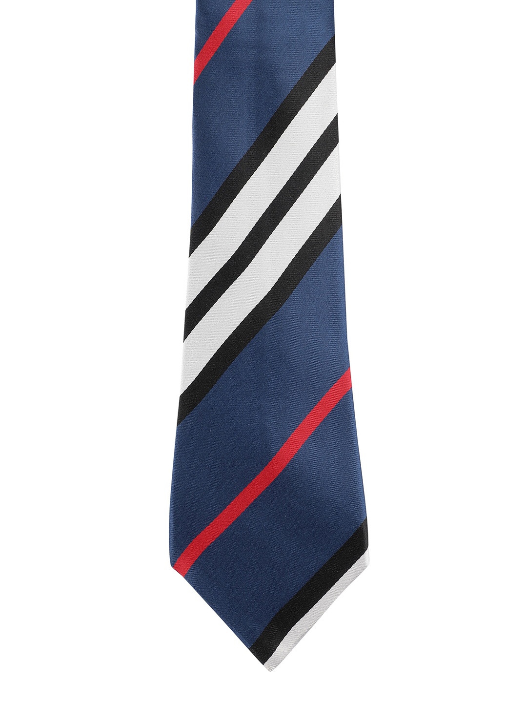 

Alvaro Castagnino Men Blue & White Striped Skinny Tie