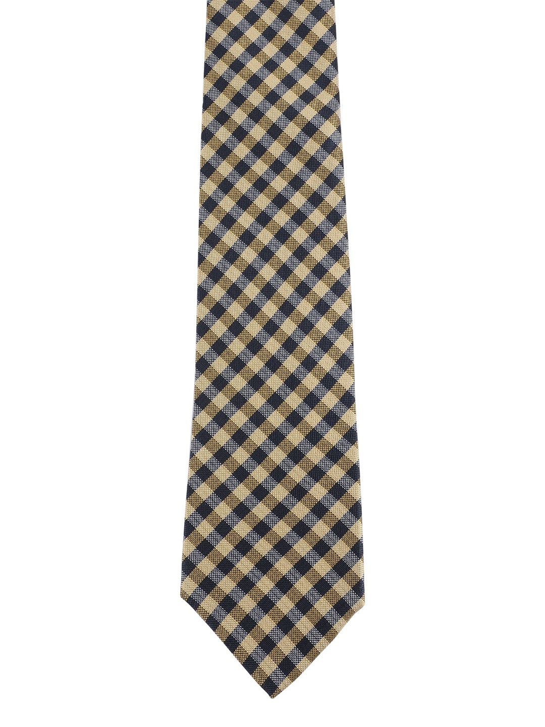 

Alvaro Castagnino Men Beige & Black Checked Broad Tie