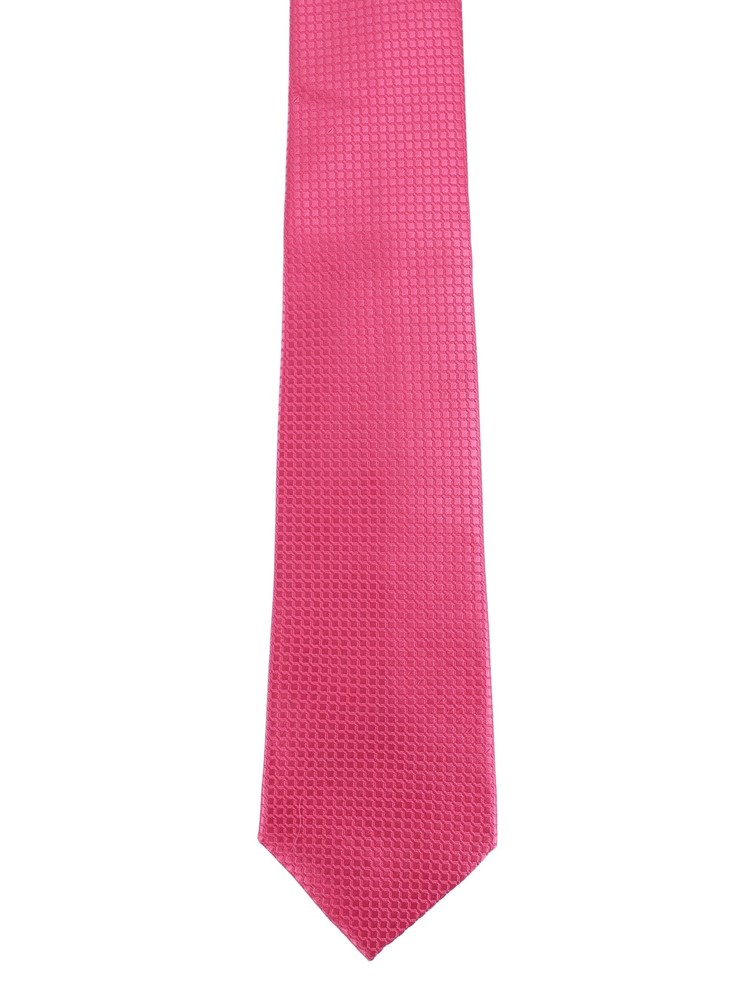 

Alvaro Castagnino Men Pink Woven Design Skinny Tie