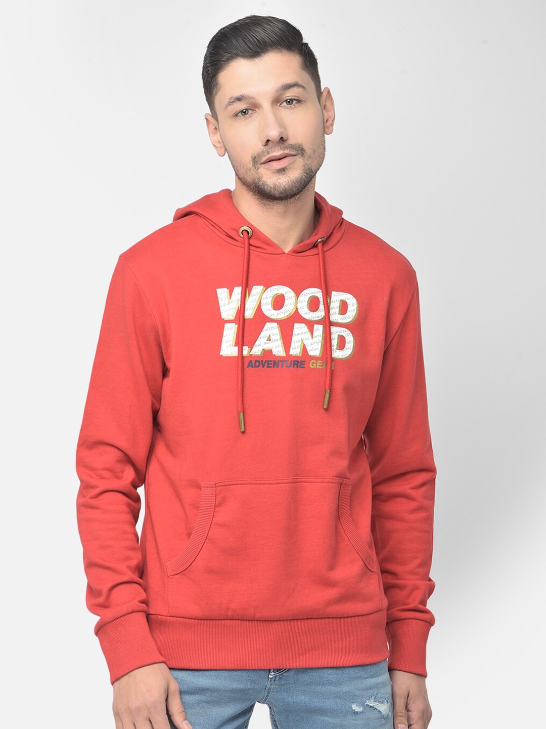 

Woodland Men Red Printed Sweatshirt