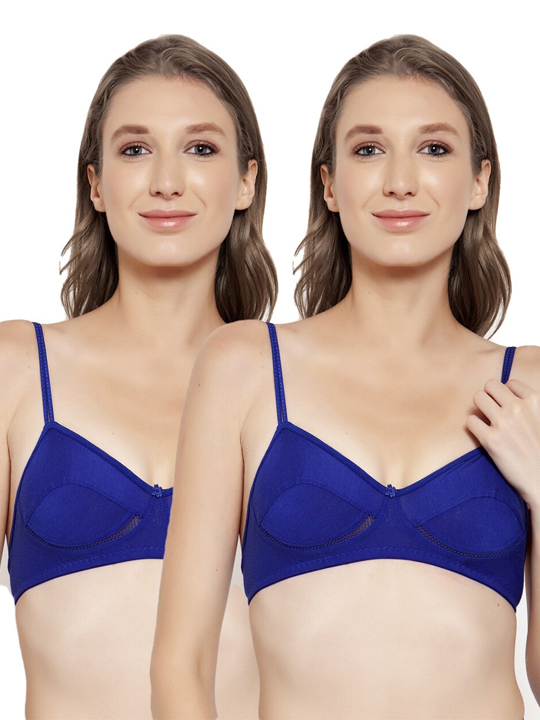 

Innocence Blue Solid Non Padded Non Wired All Day Comfort Bra