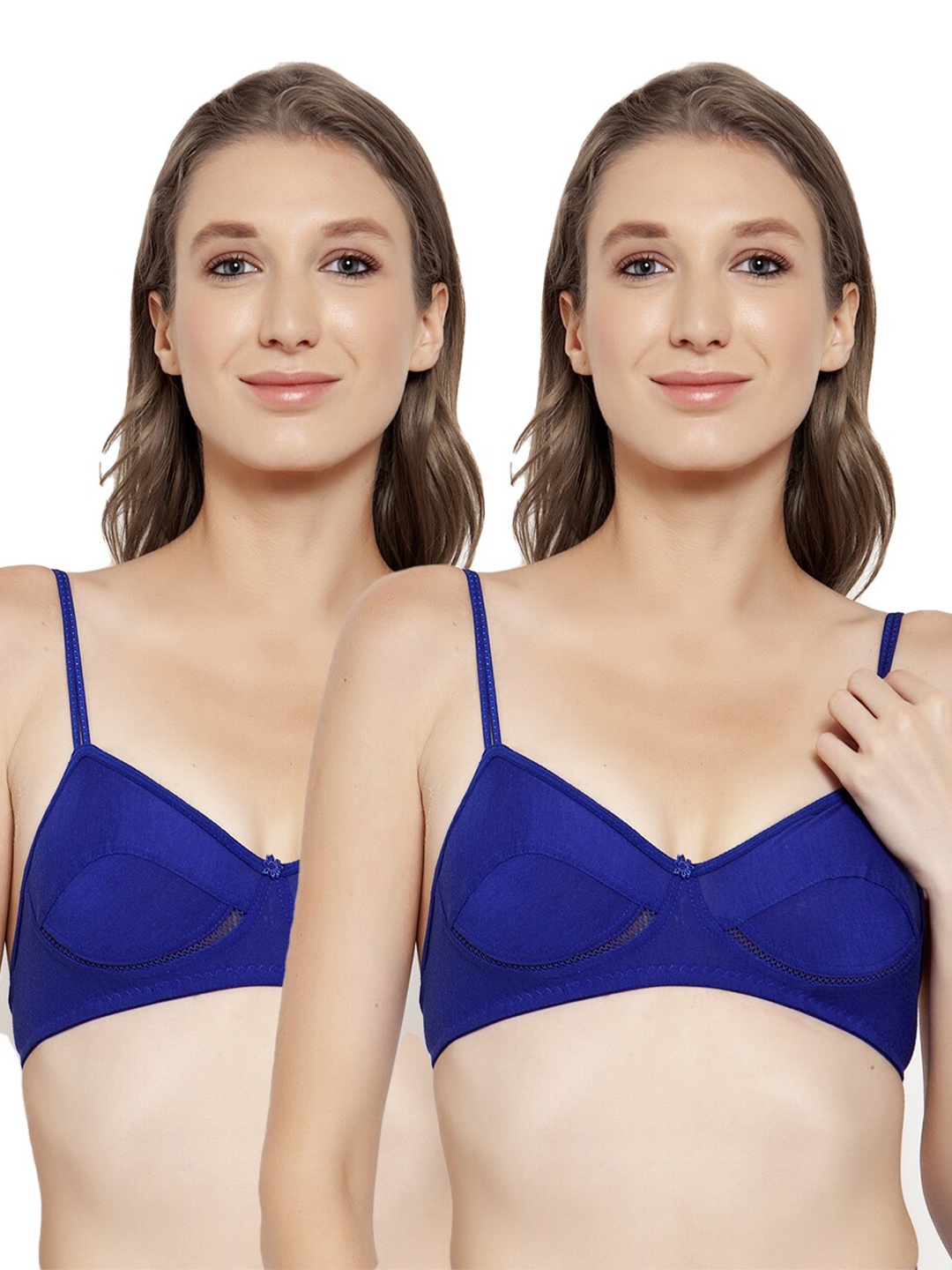 

Innocence Blue Solid Non-Padded Non-Wired Bra