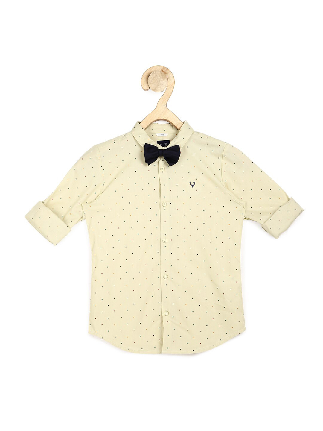 

Allen Solly Junior Boys Khaki Slim Fit Printed Casual Shirt