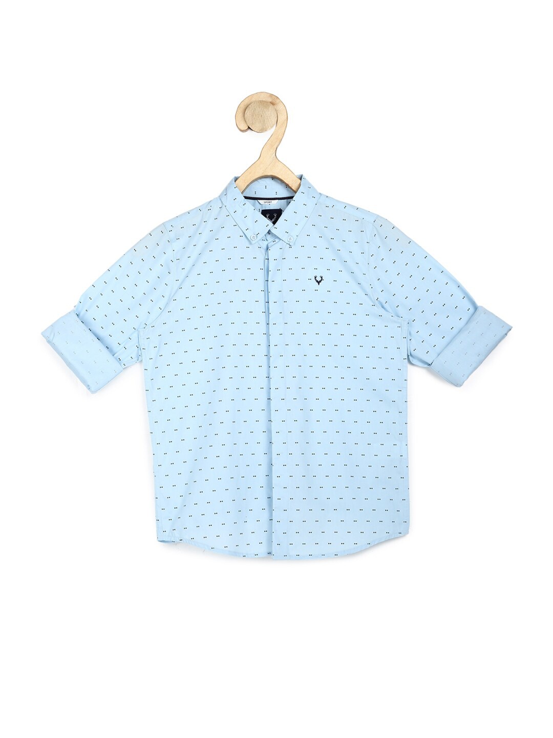 

Allen Solly Junior Boys Blue Slim Fit Printed Casual Shirt