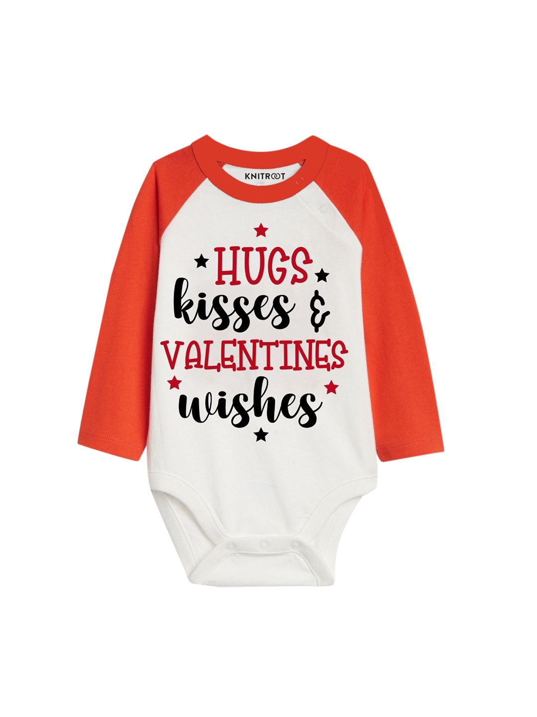 

KNITROOT Red White Hugs and Kisses Printed Bodysuit