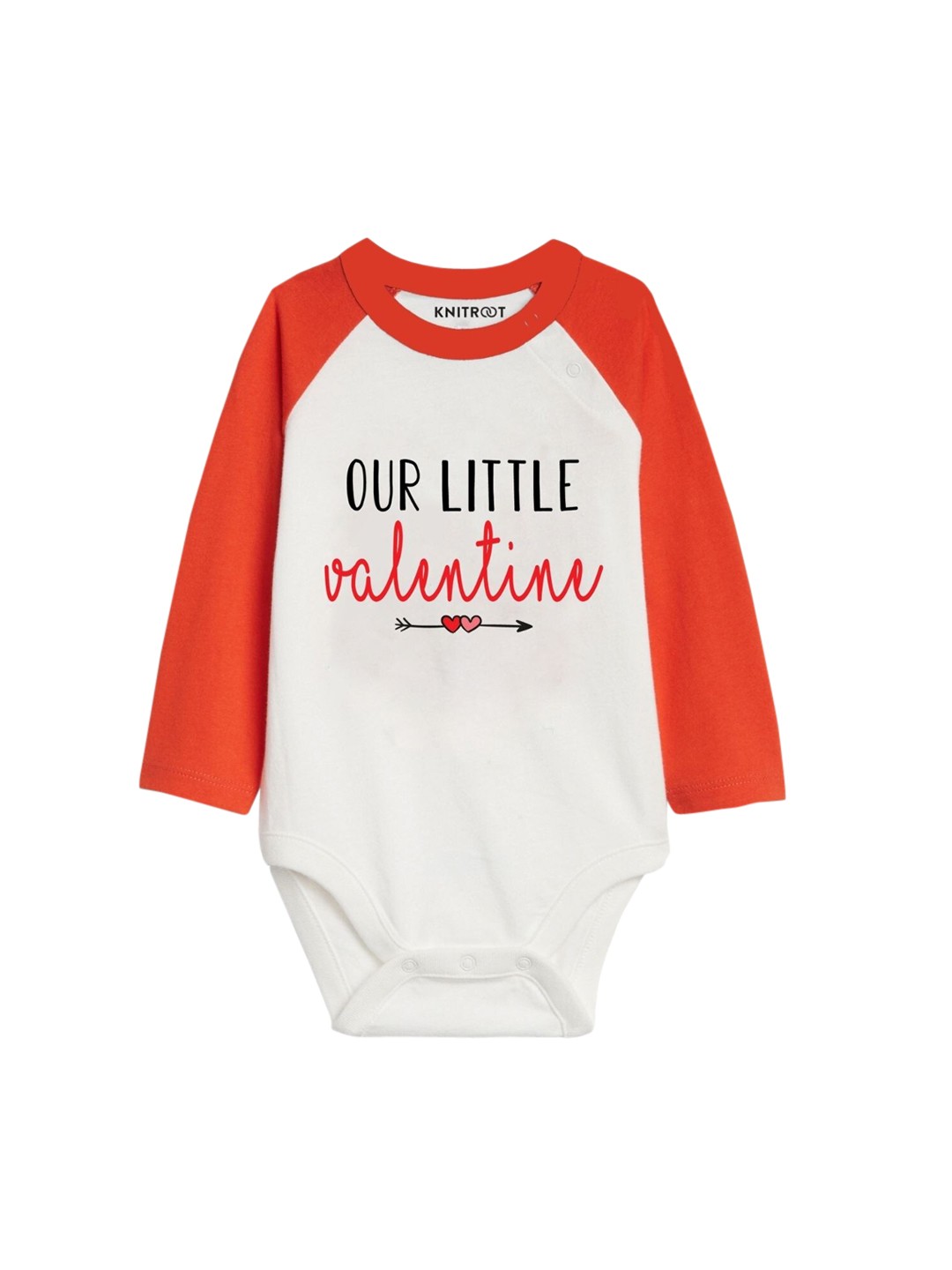 

KNITROOT Kids Red & White Printed Bodysuit