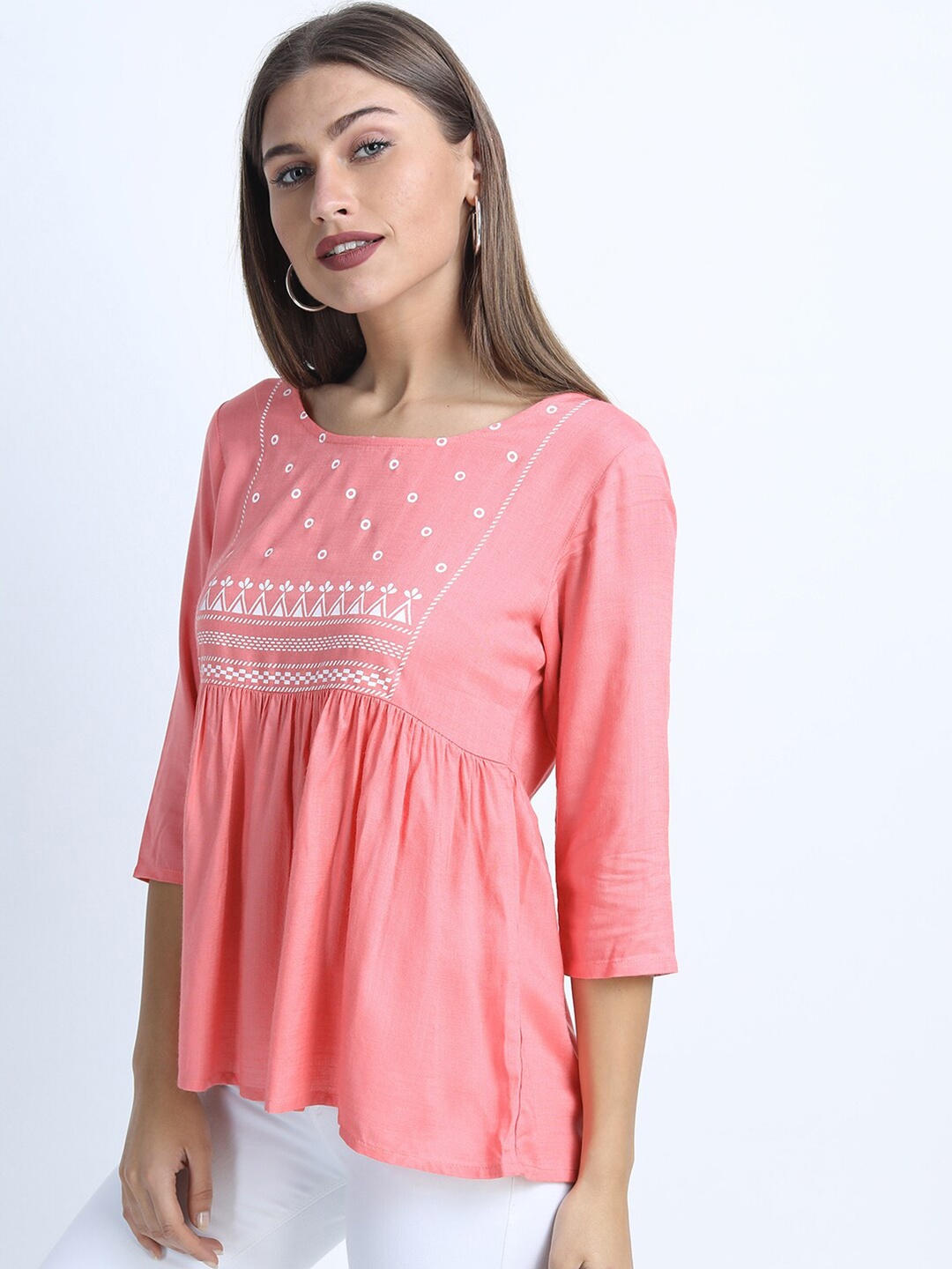 

Vishudh Pink Print Top