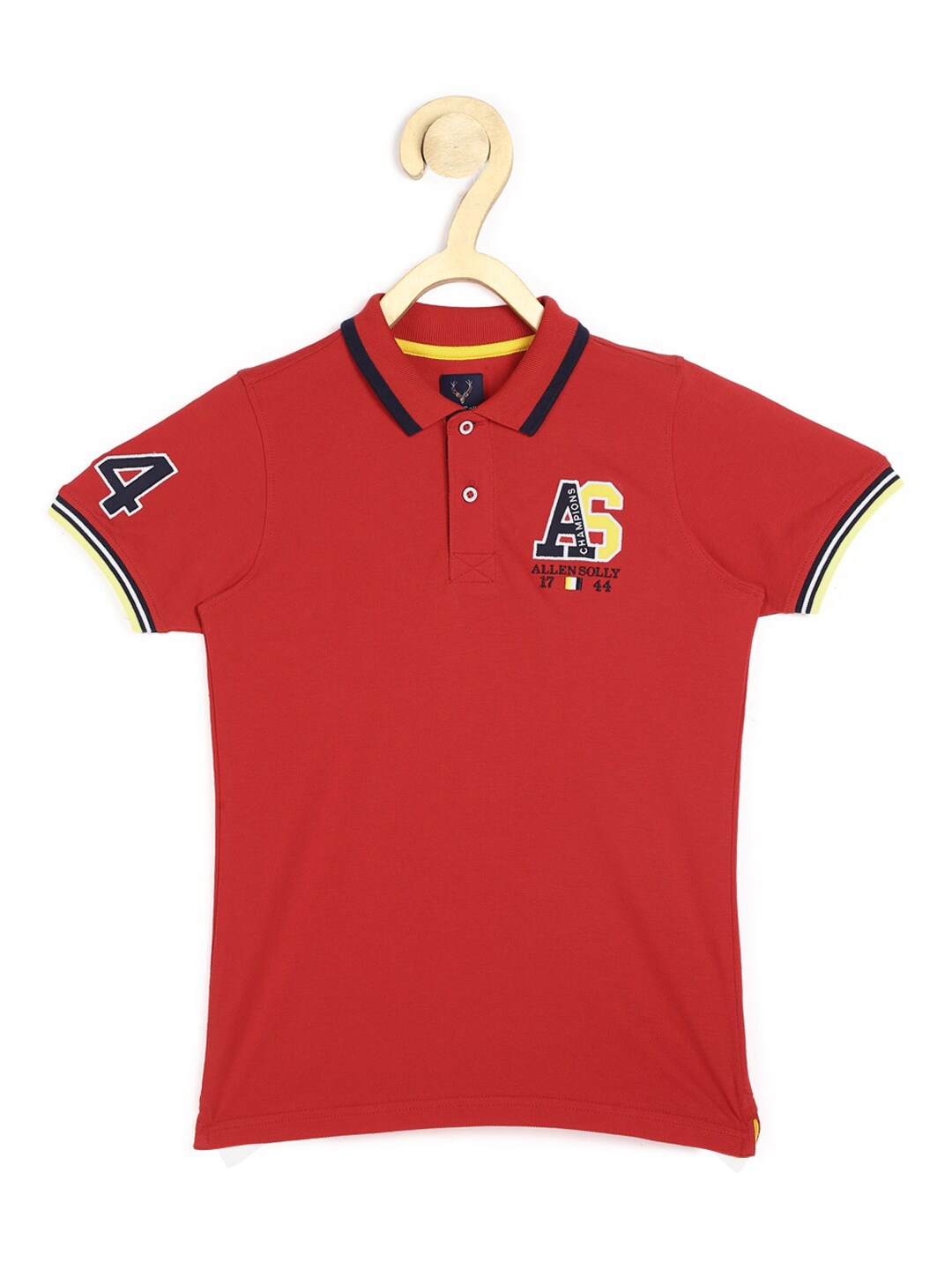 

Allen Solly Junior Boys Red Polo Collar Cotton T-shirt