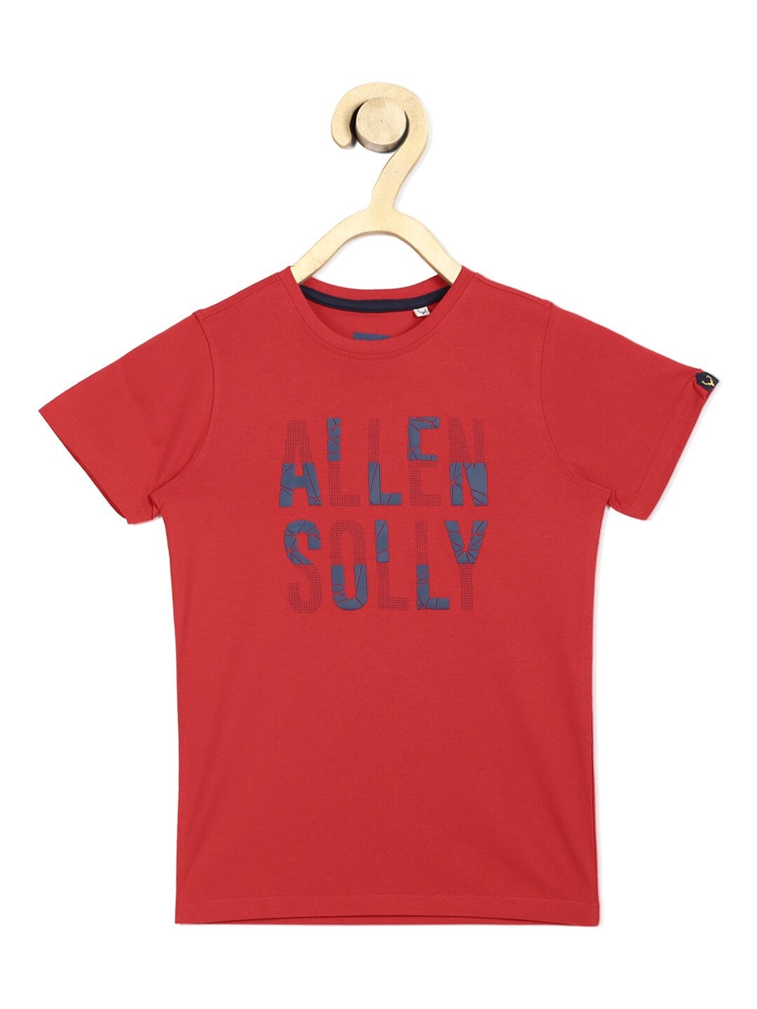

Allen Solly Junior Boys Red Brand Logo Printed Pure Cotton T-shirt