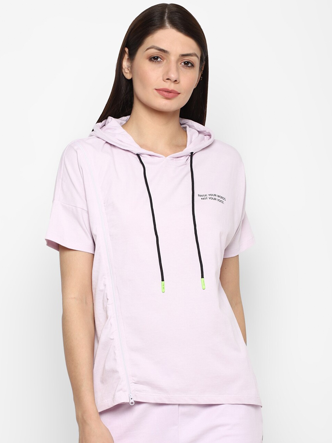 

Allen Solly Woman Women Purple Hooded T-shirt