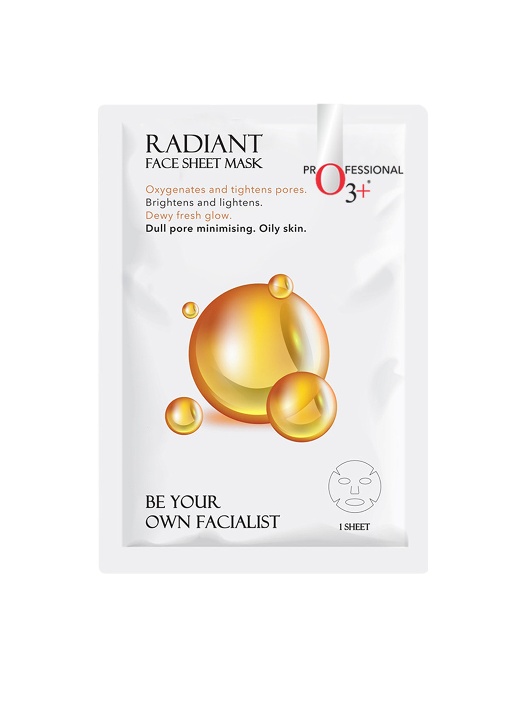 

O3 Facialist Vegan Radiant Face Sheet Mask 30 gm, White