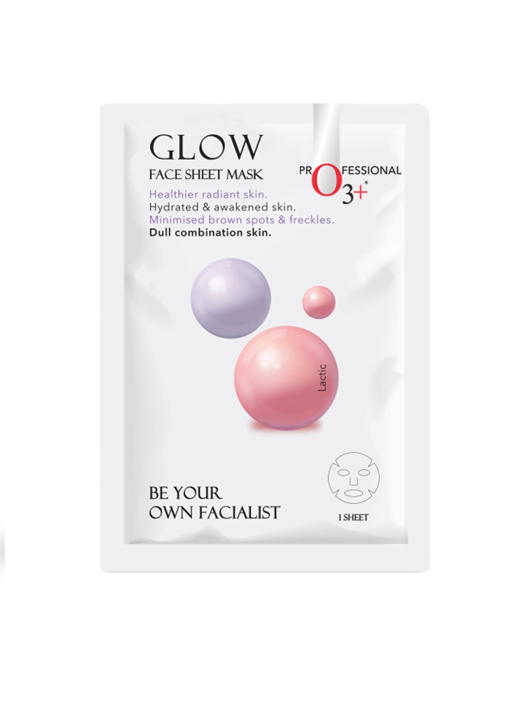 

O3 Facialist Glow Sheet Mask 30 g, White