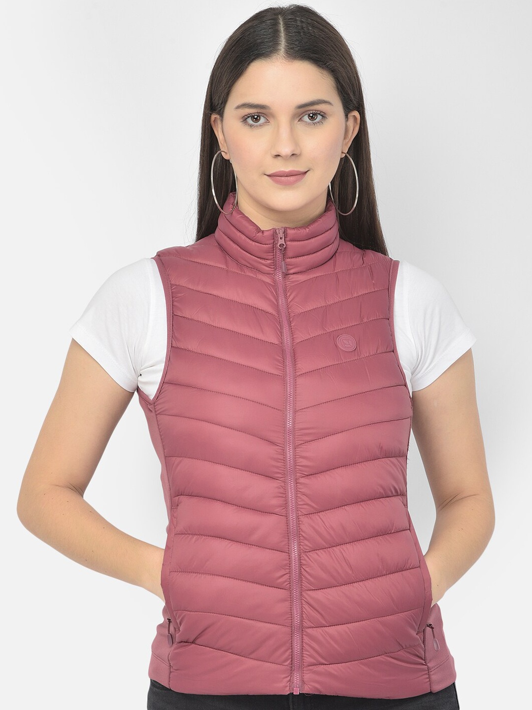 

Woodland Women Pink Water Resistant Padded Jacket