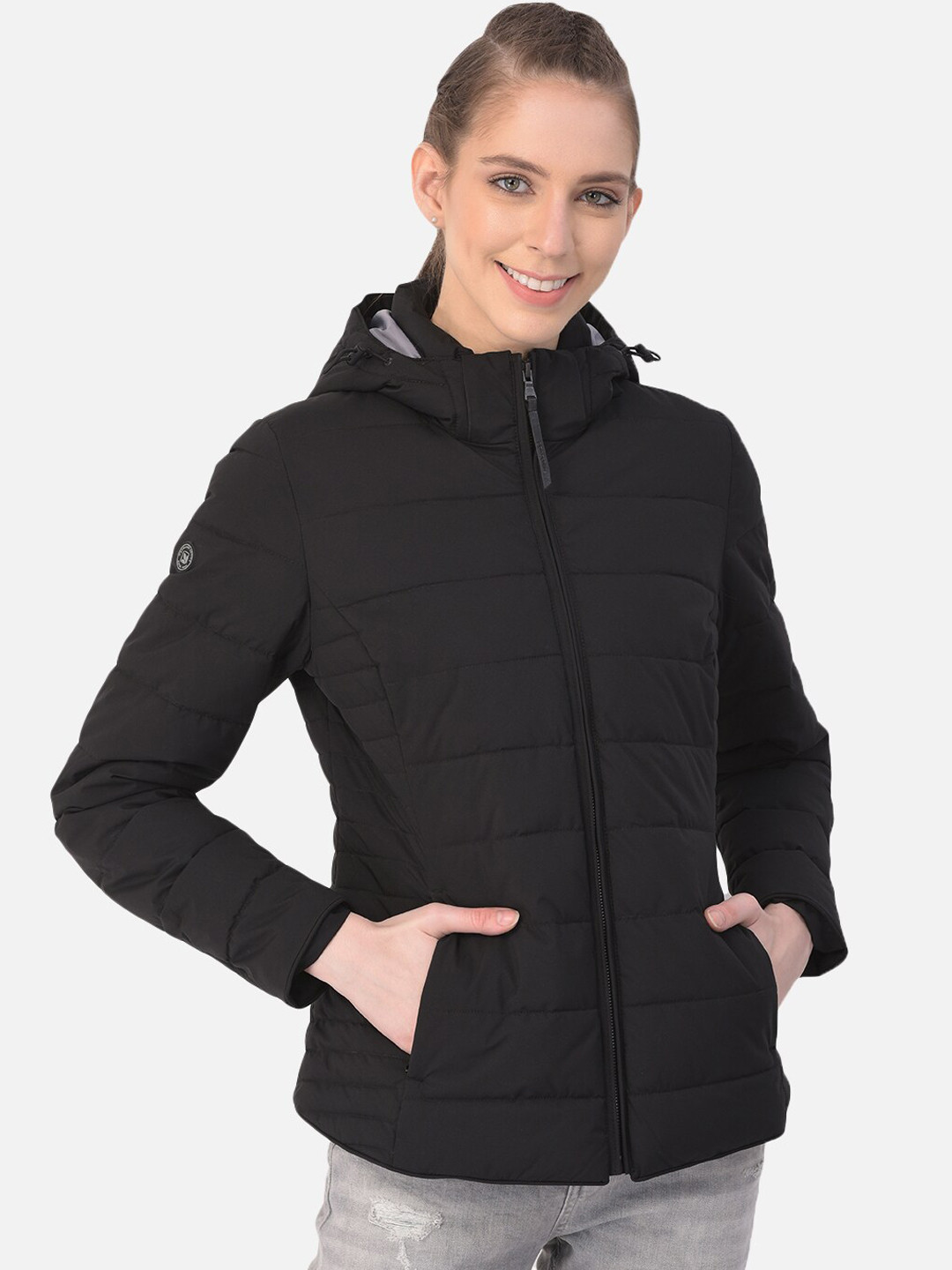 

Woodland Women Black Water Resistant Padded Jacket