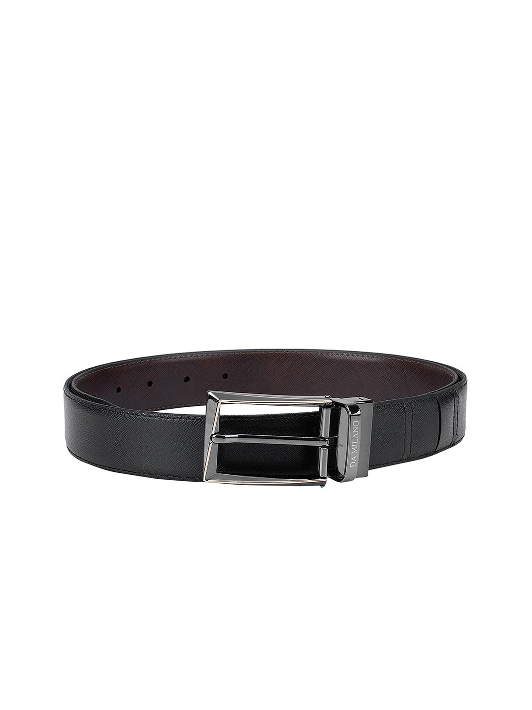 

Da Milano Men Black Textured Belt