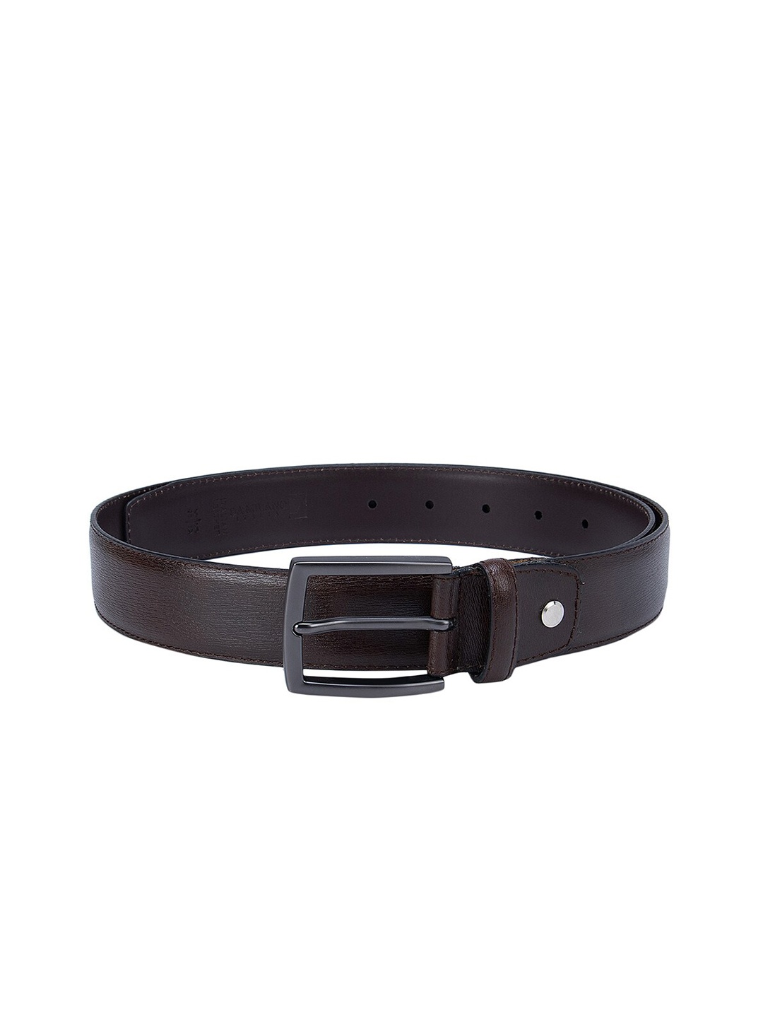 

Da Milano Men Brown Textured Leather Belt