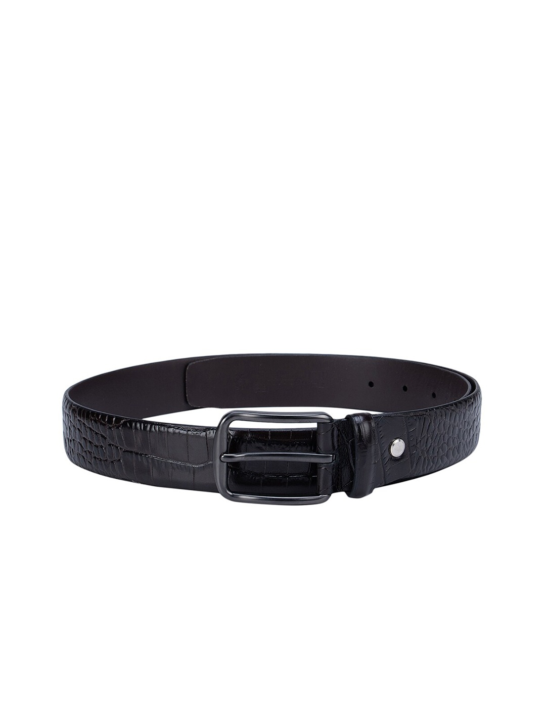 

Da Milano Men Brown Textured Leather Belt