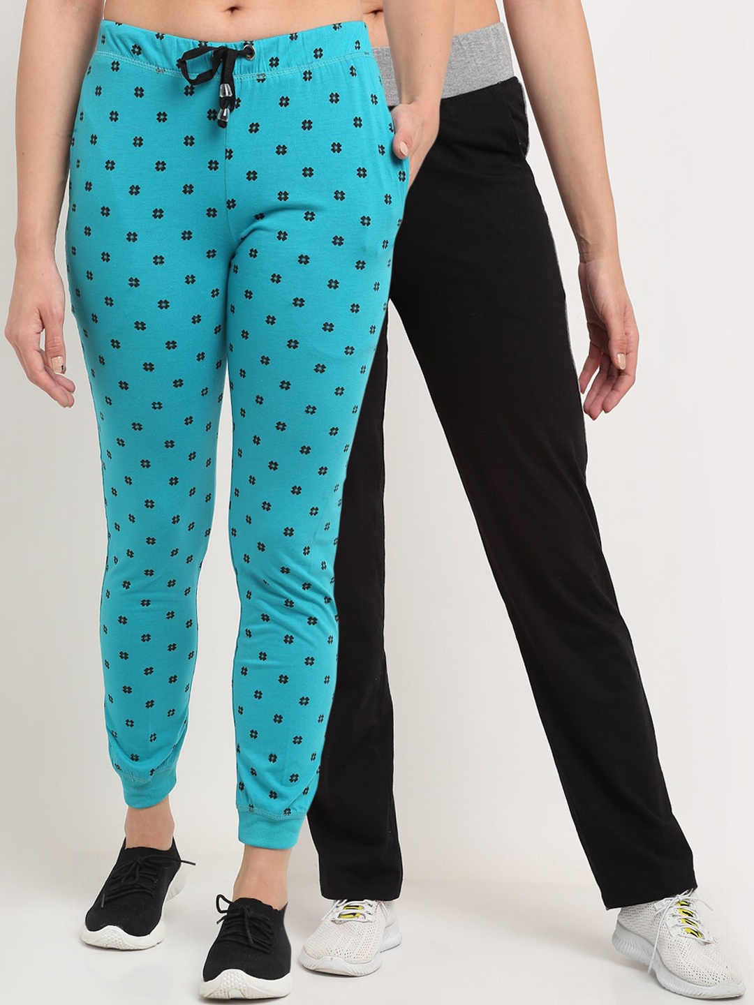 

VIMAL JONNEY Women Pack Of 2 Trackpants, Blue