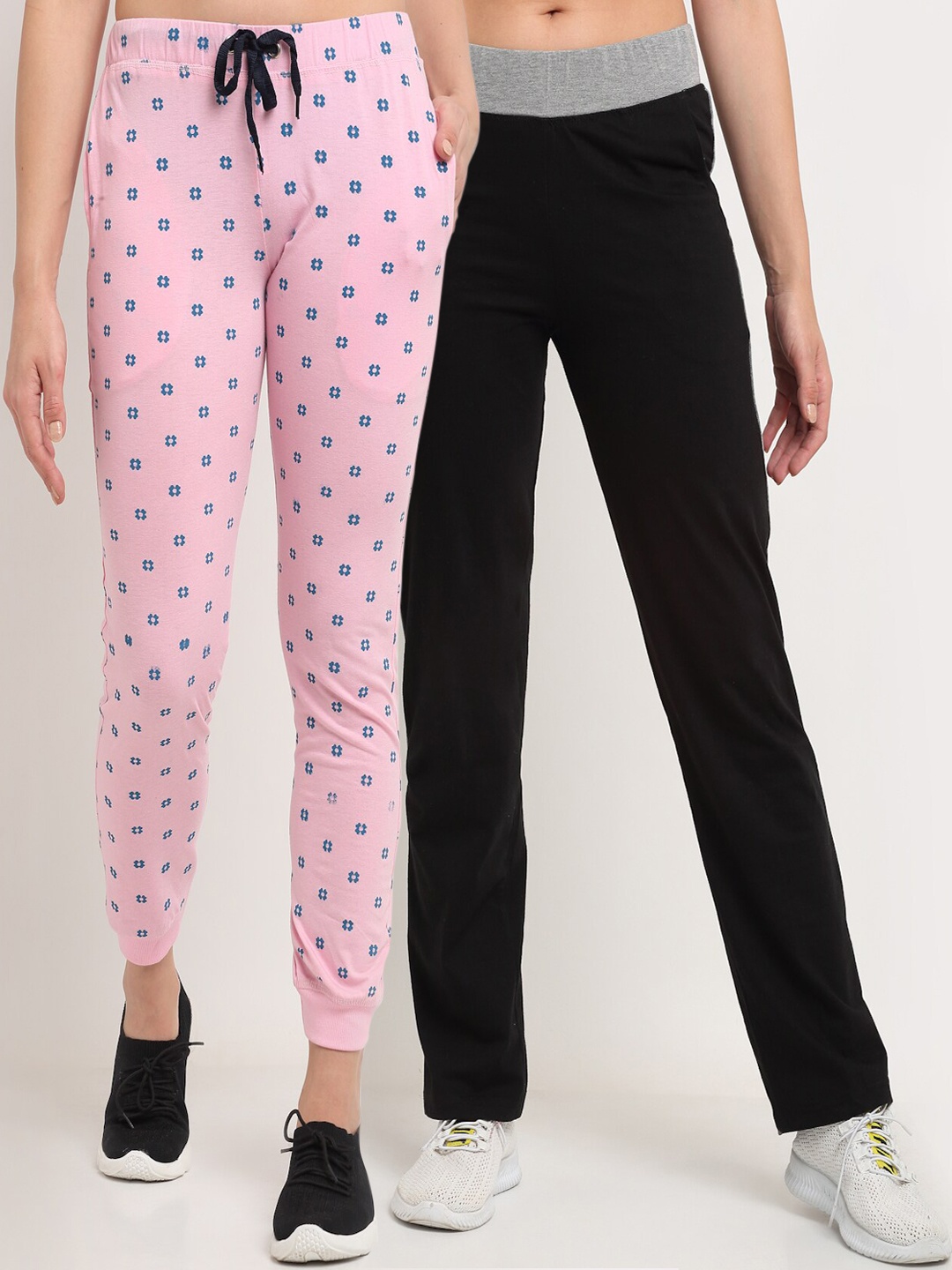 

VIMAL JONNEY Women Pack Of 2 Track Pants, Pink