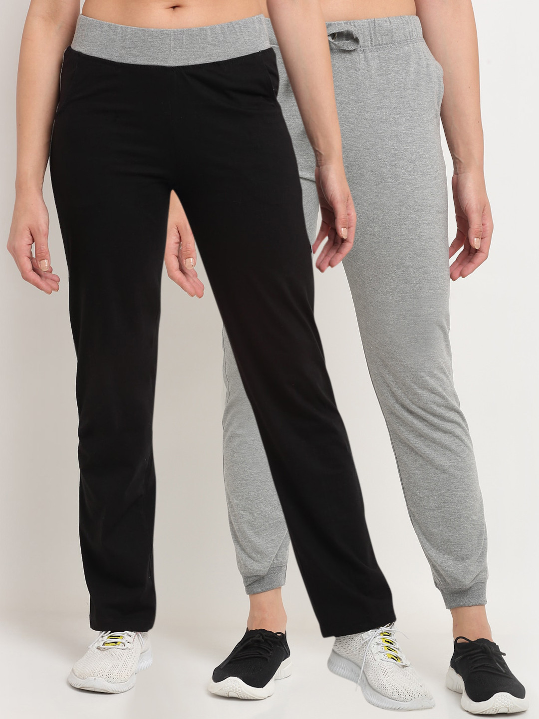 

VIMAL JONNEY Women Pack Of 2 Track Pants, Black