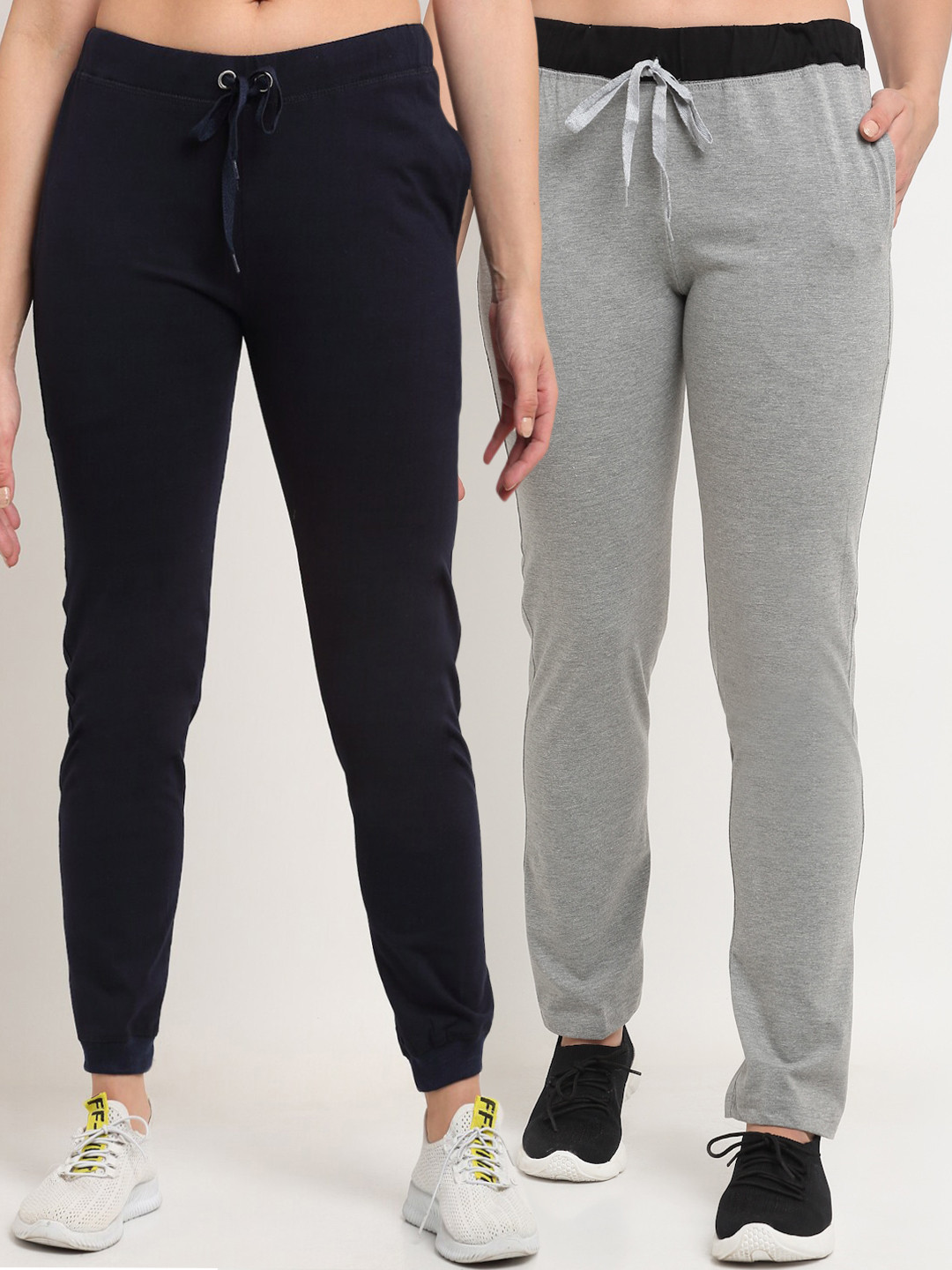 

VIMAL JONNEY Women Pack Of 2 Track Pants, Navy blue