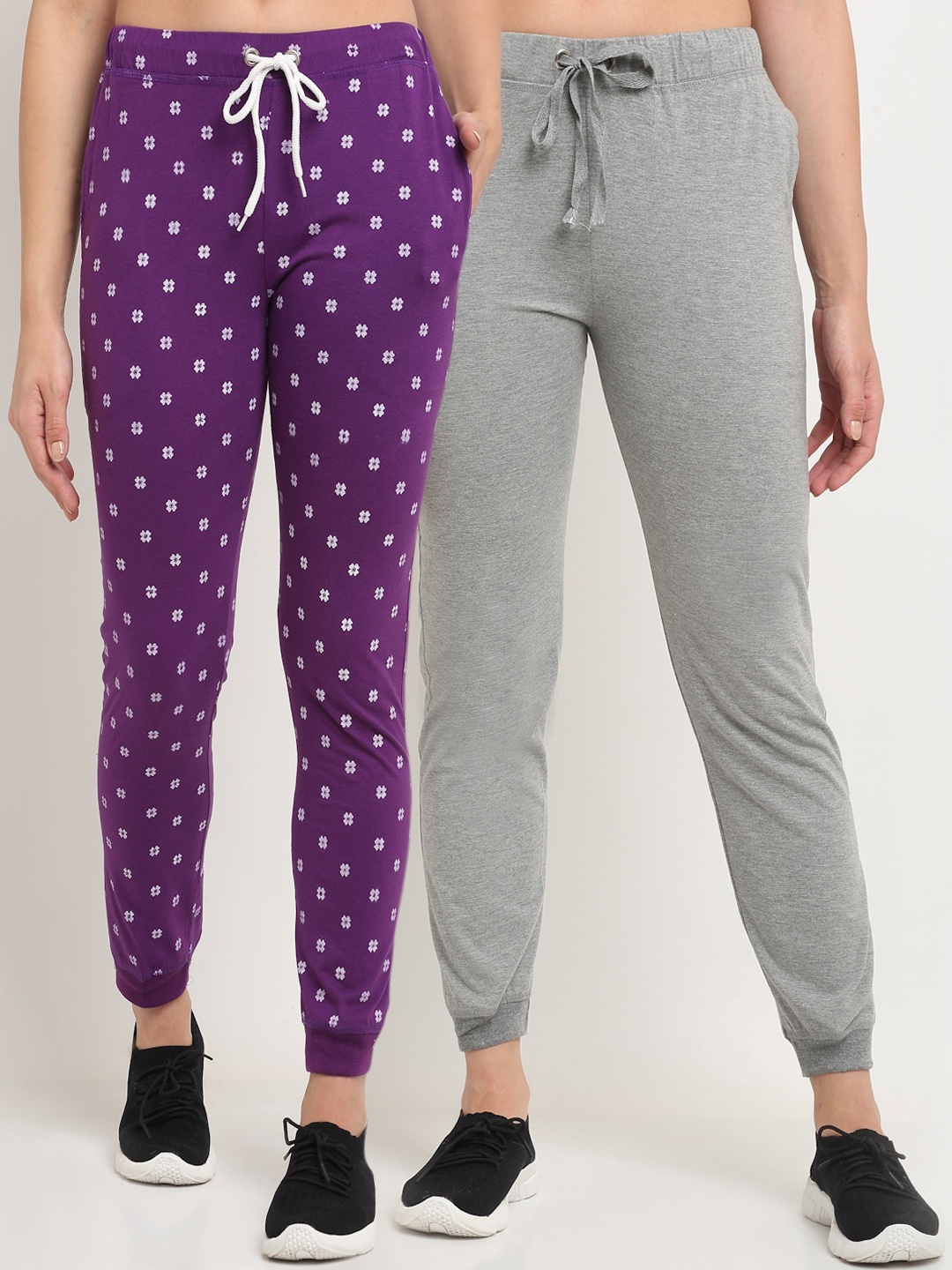 

VIMAL JONNEY Women Pack Of 2 Joggers, Grey