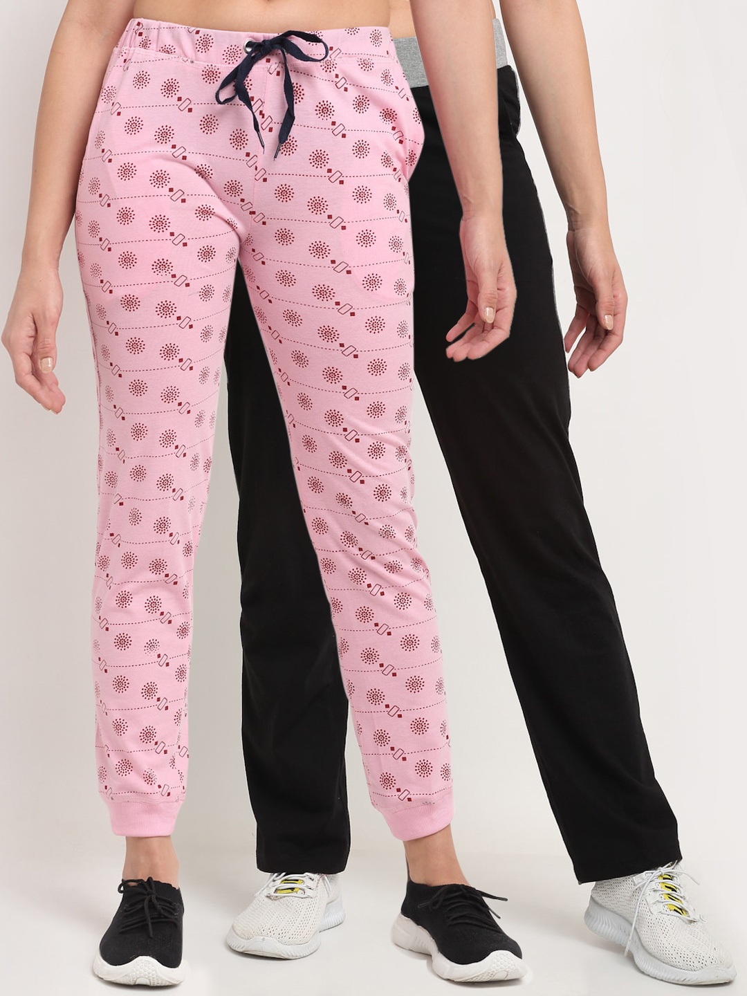 

VIMAL JONNEY Women Pack Of 2 Track Pants, Black