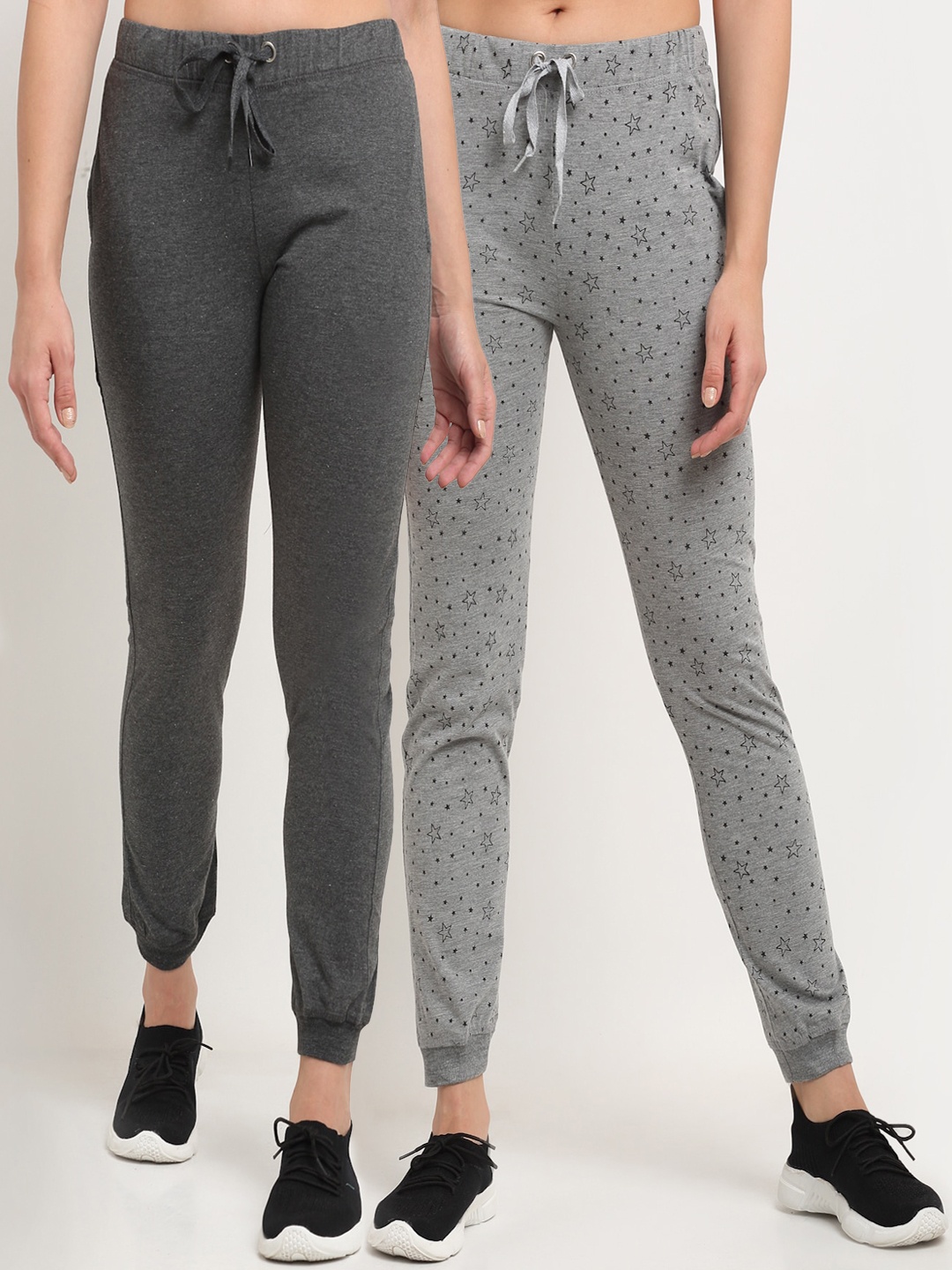 

VIMAL JONNEY Women Pack Of 2 Joggers, Grey