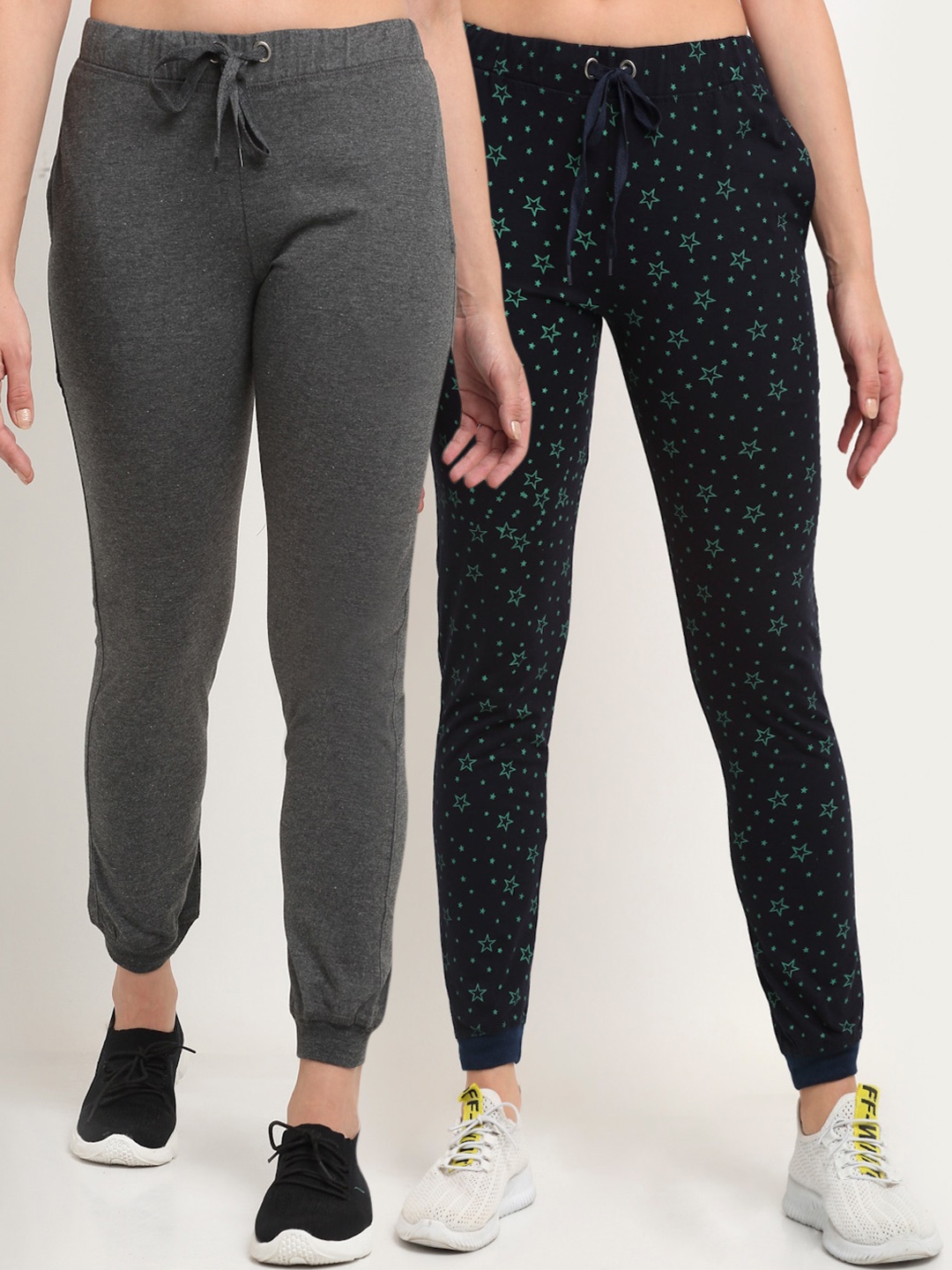 

VIMAL JONNEY Women Pack Of 2 Joggers, Grey