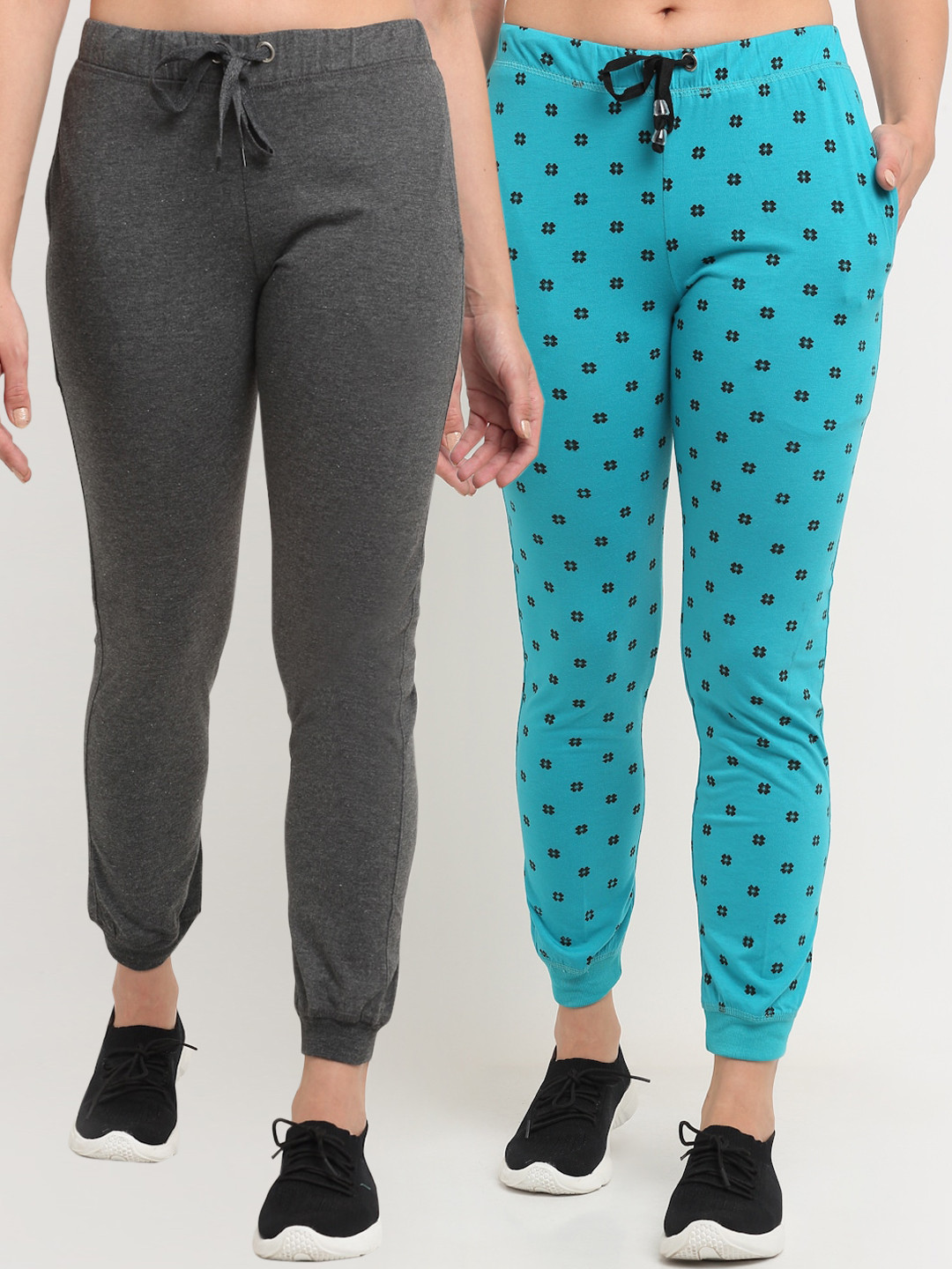 

VIMAL JONNEY Women Pack Of 2 Joggers, Grey