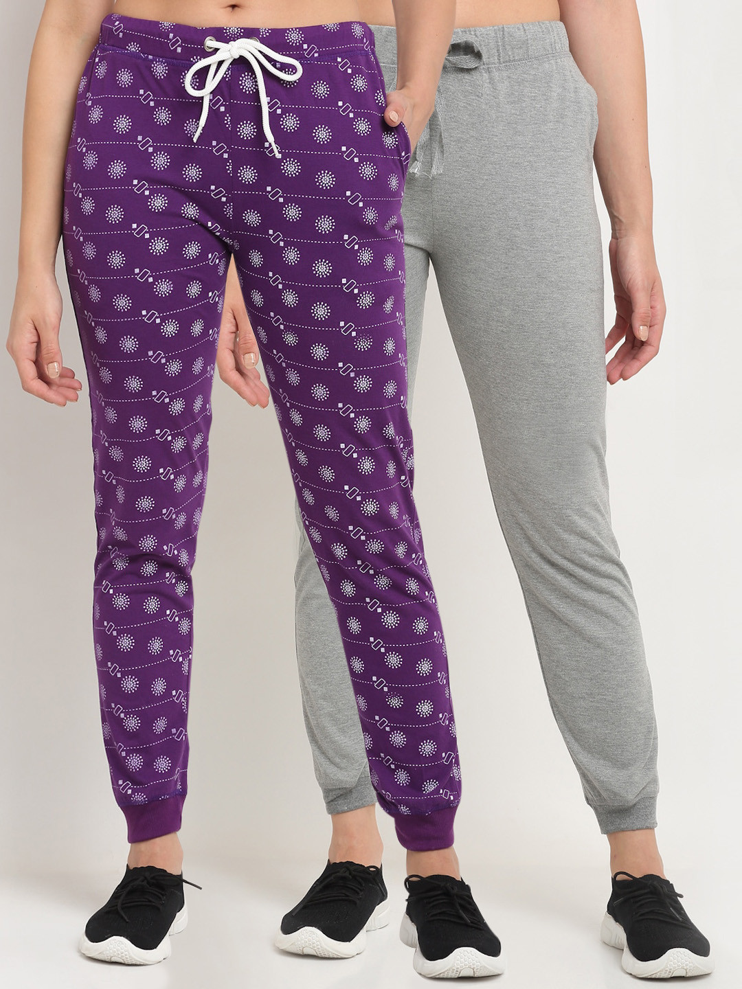 

VIMAL JONNEY Women Pack Of 2 Joggers, Grey