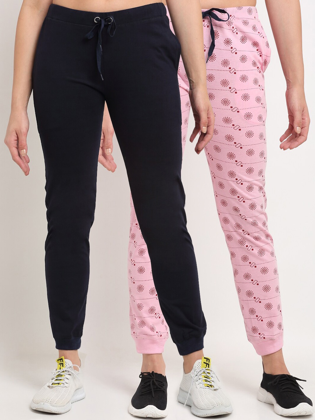 

VIMAL JONNEY Women Pack Of 2 Joggers, Navy blue