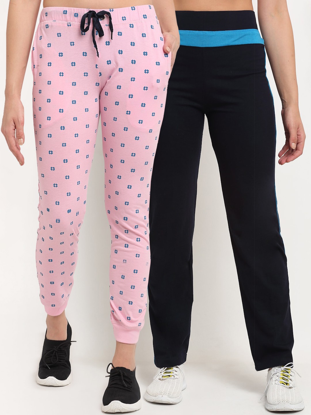 

VIMAL JONNEY Women Pack Of 2 Track Pants, Navy blue