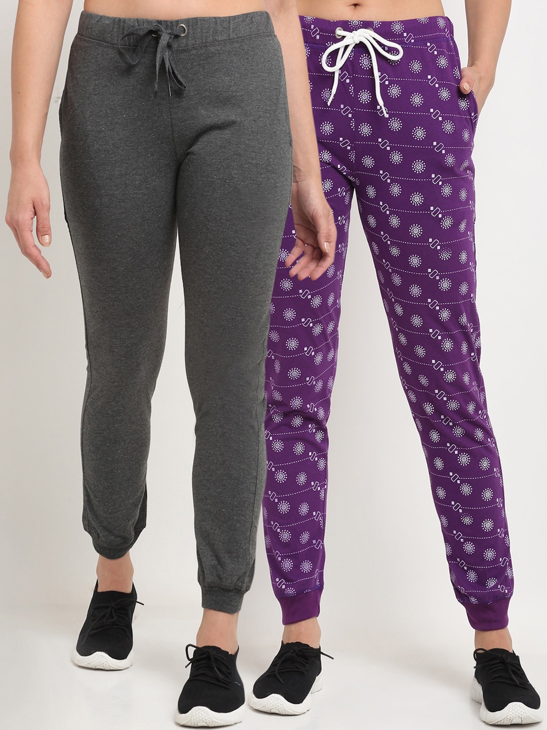 

VIMAL JONNEY Women Pack Of 2 Joggers, Grey