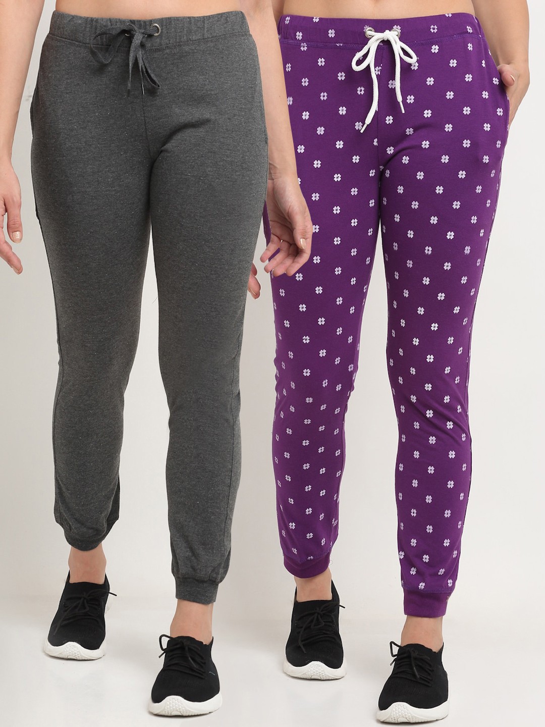 

VIMAL JONNEY Women Pack Of 2 Joggers, Grey