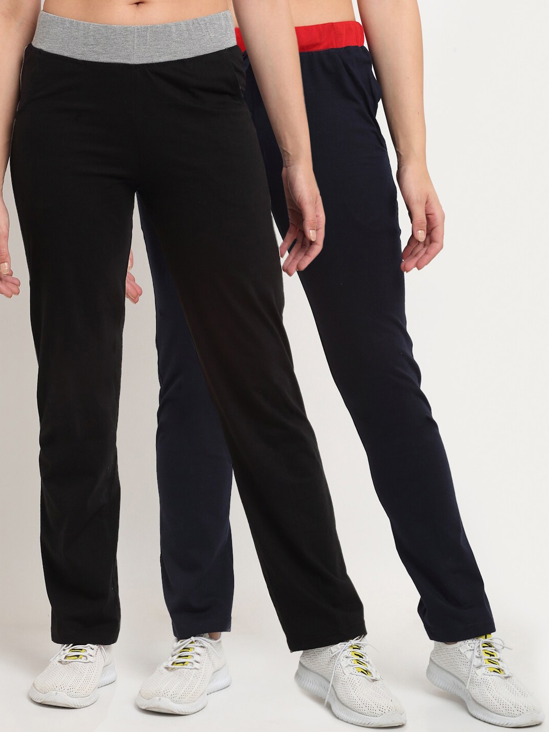 

VIMAL JONNEY Women Pack Of 2 Track Pants, Black