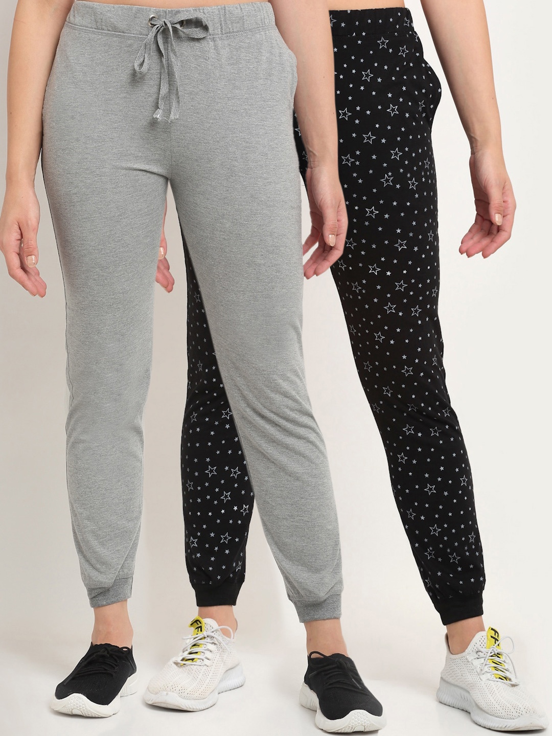 

VIMAL JONNEY Women Pack Of 2 Joggers, Grey