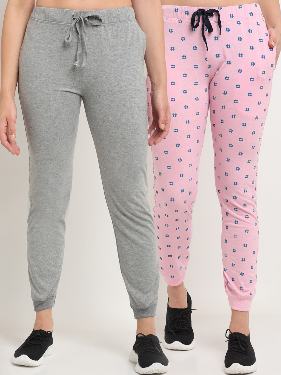 

VIMAL JONNEY Women Pack Of 2 Joggers, Grey