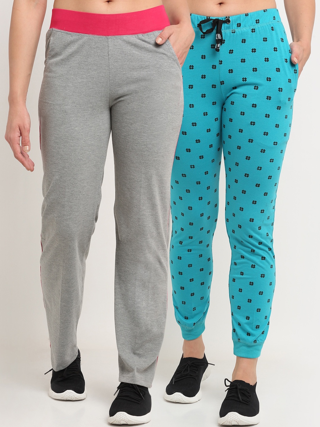 

VIMAL JONNEY Women Pack Of 2 Track Pants, Blue